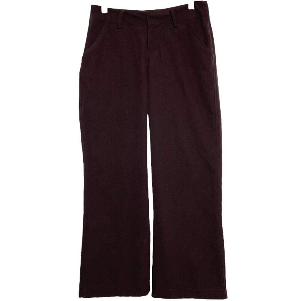Patagonia Mystery Pants Bootcut Wide Leg Fly zip Button Closure Brown 4